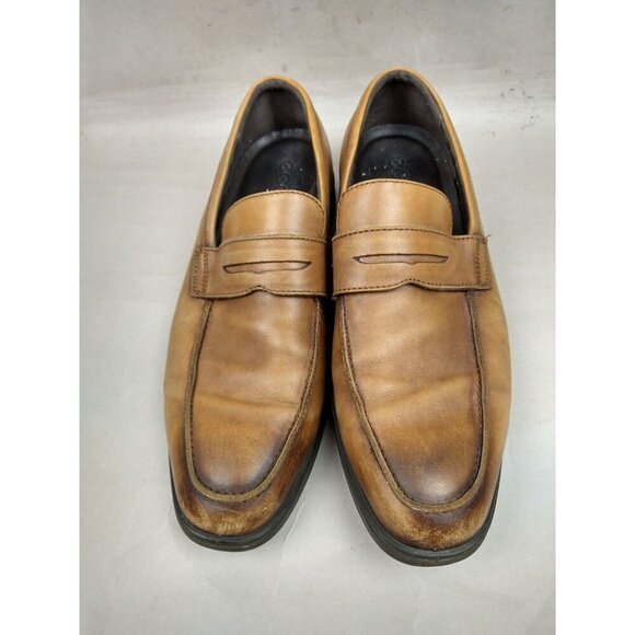 ECCO Melbourne Slip On Leather Penny Loafer Amber Men’s Size 12/12.5 - Picture 2 of 10